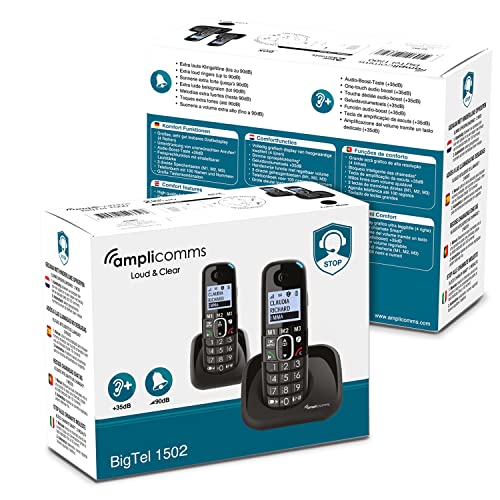 Amplicomms BigTel1502 Téléphone fixe sans fil senior