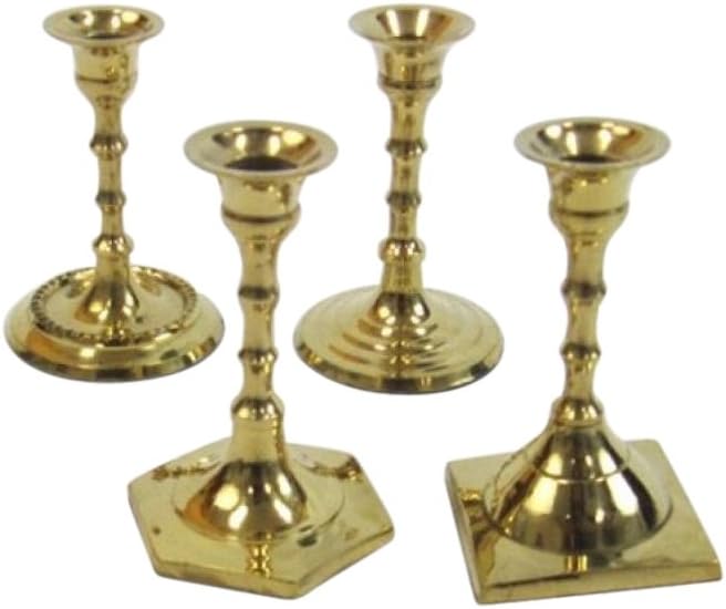 Nautical Decor Brass Candle Holder Set