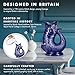 Gurgle Glug Jug The Bubble Jug® Dark Cobalt Blue 50 fl oz 1.5L Litre Extra Large Pitcher - Fish Shaped Jug - Decorative Ceramic Glugging Cocktail, Water and Gin Vase and Gurgling Carafe Pot