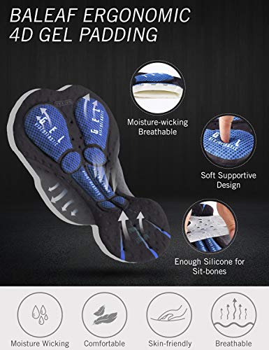 image for BALEAF Men's Cycling Bib Shorts 4D Padded Bike Bicycle Shorts Pockets 