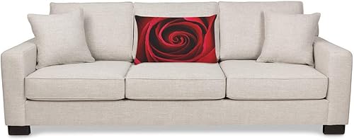 Miniatura 3 de EKOBLA Funda de almohada con aroma a rosa roja, floral, romántica, hermosa, elegante, natural, decoración lumbar, funda de almohada para sofá, cama,