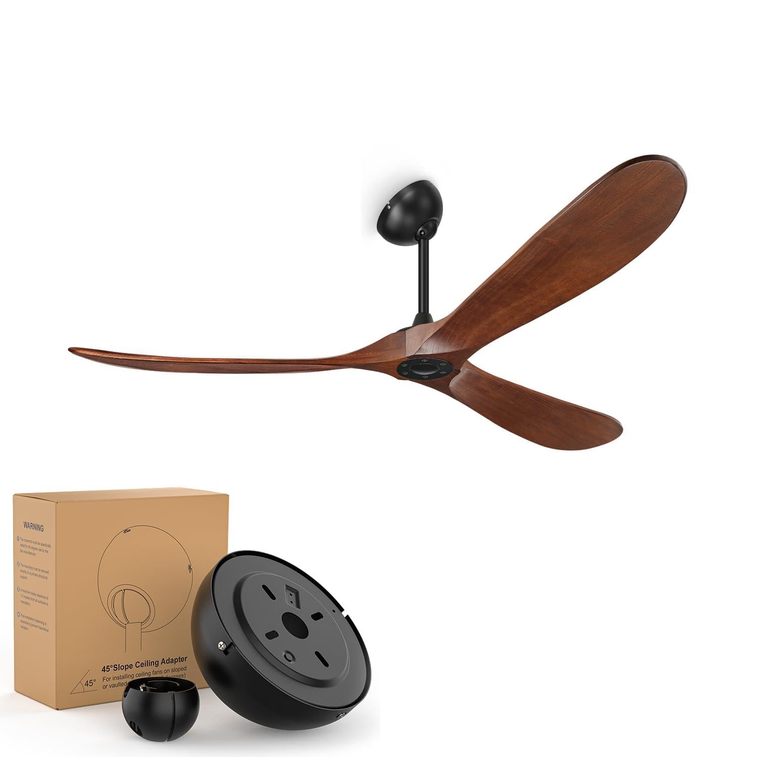 Haipeel 52 Inch Ceiling Fan + Sloped Ceiling Adapter