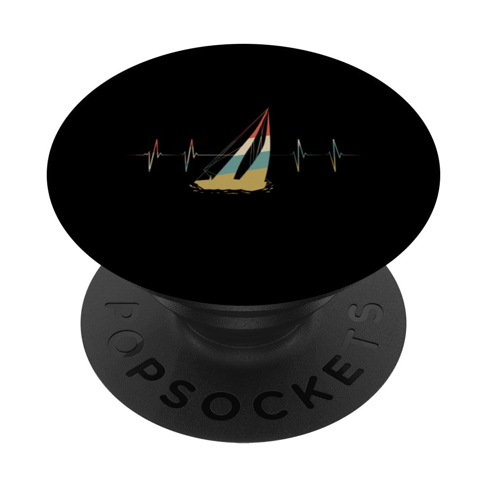Fastnet Heartbeat Retro ECG EKG Sail PopSockets Standard PopGrip