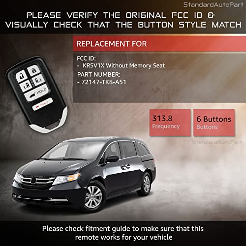 Llave inteligente de proximidad para programar en Honda Odyssey EXL 2014-2017 5