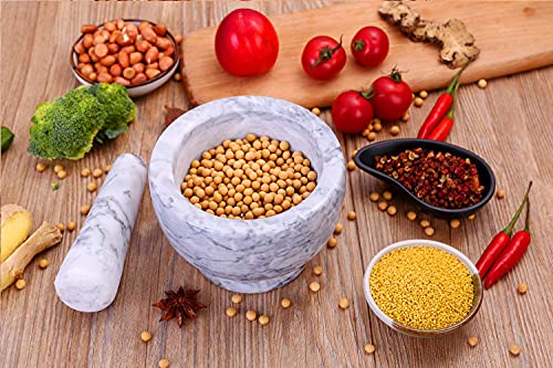 Siparui Marble Replacement Pestle 5.3Inch Only Polished Stone Pestle (Mortar Is Not Included)(Light Gray White) #TOP3