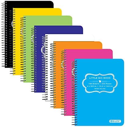 BAZIC 150 Ct. 4" X 5.5" Poly Cover Spiral Fat Book (5460) image 2