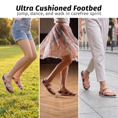 Image of YOHO Snug Sunday Toe Strap Sandals for Women | Designer Upper, Stylish & Comfortable Orthopedic | Office, Summer, Beach, Casual Wear Flats for Ladies /Girls