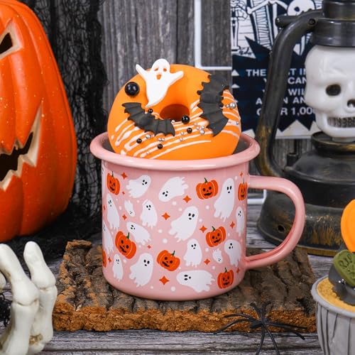 Set 2 Mugs de acero esmaltado Halloween 12 oz miniatura 4