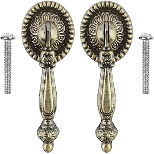 Boutons de poignée pour tiroir métal bronze lot de 2 pour réparer et embellir une armoire