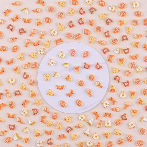 200 piezas de comida en miniatura para casa de muñecas, miniatura de resina para pizza, minicocina, decoración de micropaisajes, manualidades