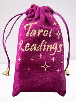 Indian Consigners Velvet TaVelvet Drawstring Bag for Tarot Cards, Jewelry, Crystals Multipurpose Pouch for Travel, Storage & Gifts Soft, Durable, Reusable Purple