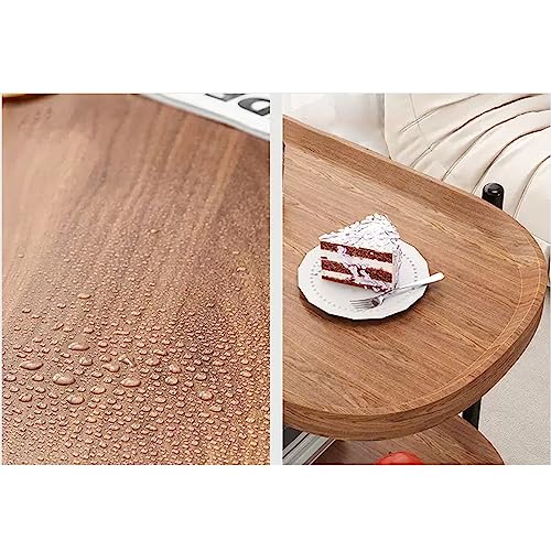 Table basse et table d'appoint de canapé sur roulettes noires