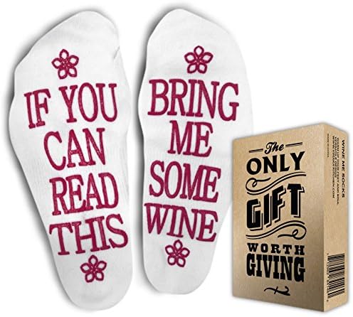 The ONLY GIFT WORTH GIVING WINE GIFTS FOR WOMEN - Wine Accessories Mothers Day Gifts for Mom. If You Can Read This Bring Me Some Wine