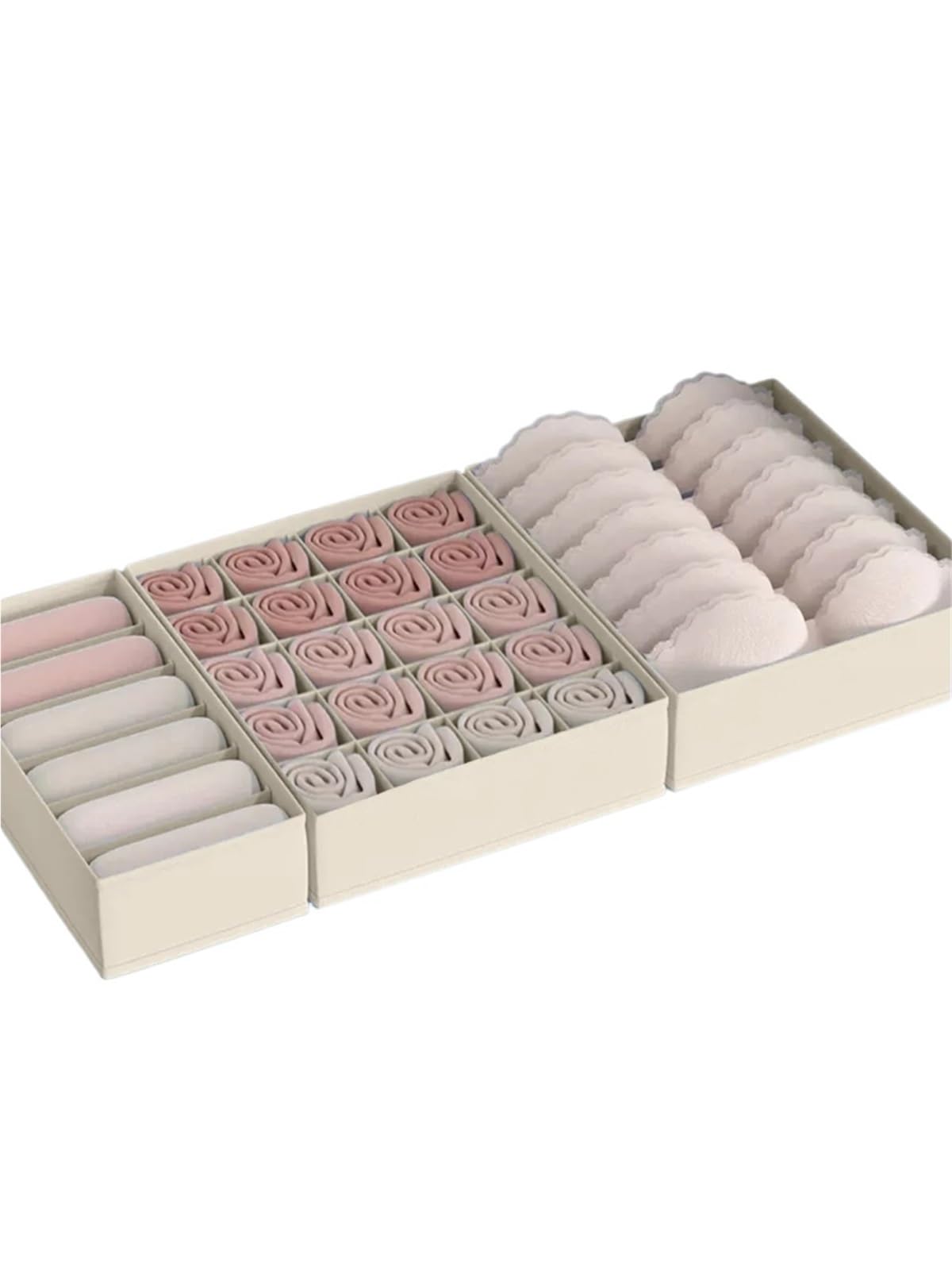 YDYAENIO Underwear Drawer Organiser 3pcs/Set -Underwear Bra Socks Storage Box Underwear Organizer Wardrobe Organi underwear organiser boxes for wardrobes(Color3)
