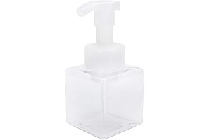 Foaming Soap Bottle: Reusable Refillable 250ml Square Plastic Hand Pump Bottle