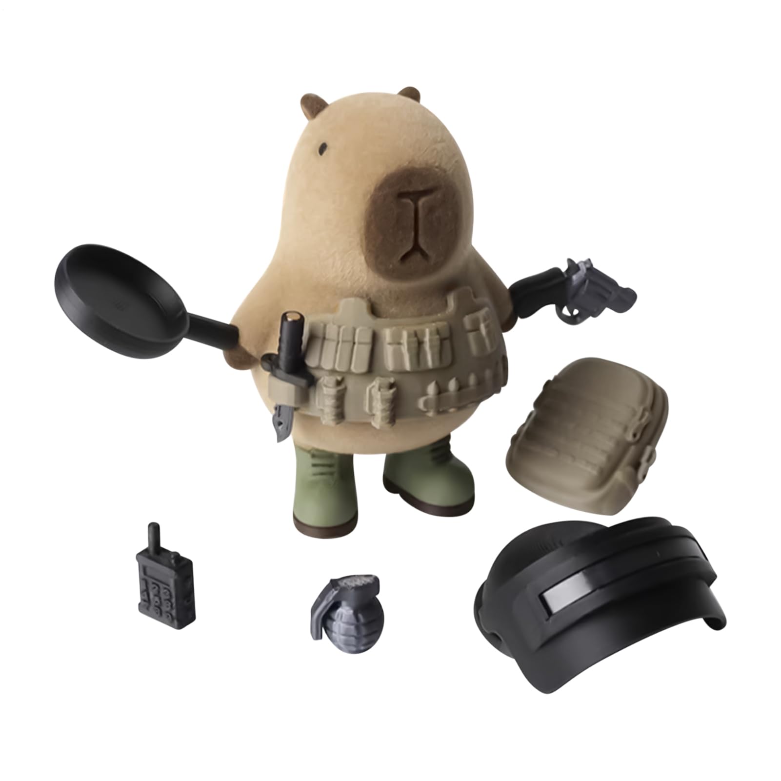 Figurine Miniature De Capybara Luminosité 3D Accessoires De Bain En Résine Artisanale DIY Décorations De Style Cartoon