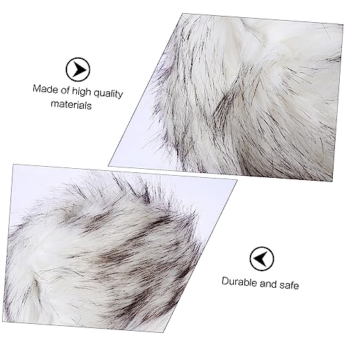Faux Fur Hat for Women Warm Cap for Cold Weather Stylish Beanie for Girls Fashion Accessory White2