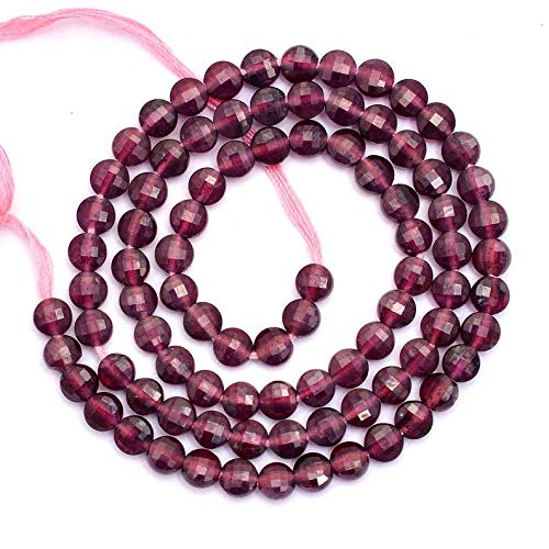 Perles de grenat rhodolite véritable pour remplacer les pierres synthétiques ternes