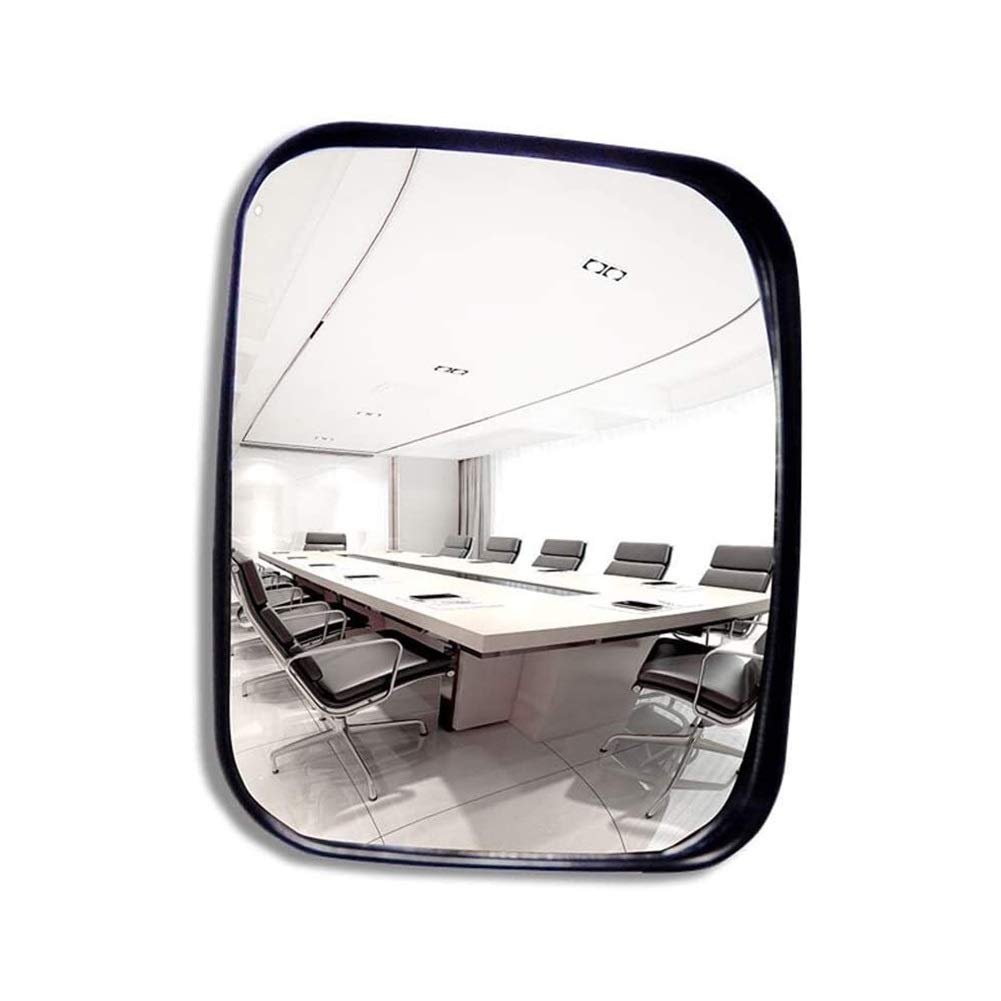 Photo 1 of FURLOU Convex Mirror Outdoor Traffic Wide-Angle Lens Outdoor Traffic Wide-Angle Lens,Safety Mirror Indoor Square View Wide-Angle Mirror,Supermarket Anti-Theft Road Mirror?Indoor Black Anti-Theft Traff 20X24Cm