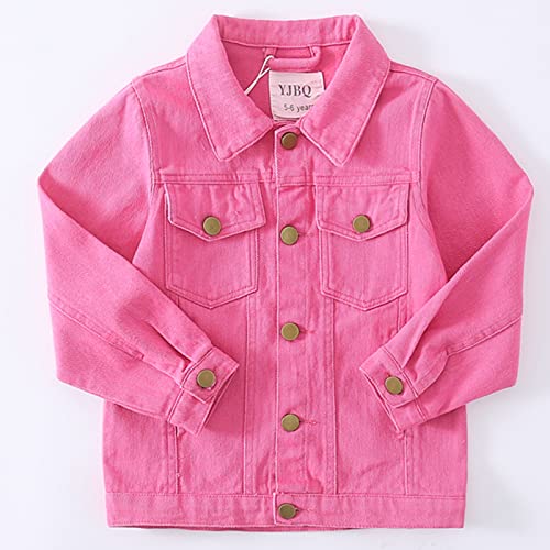 Girls Denim Jacket Classic Jean Coat for Kids & Teens, Casual Outerwear for Spring Fall Lightweight Sizes 5-14 Years3