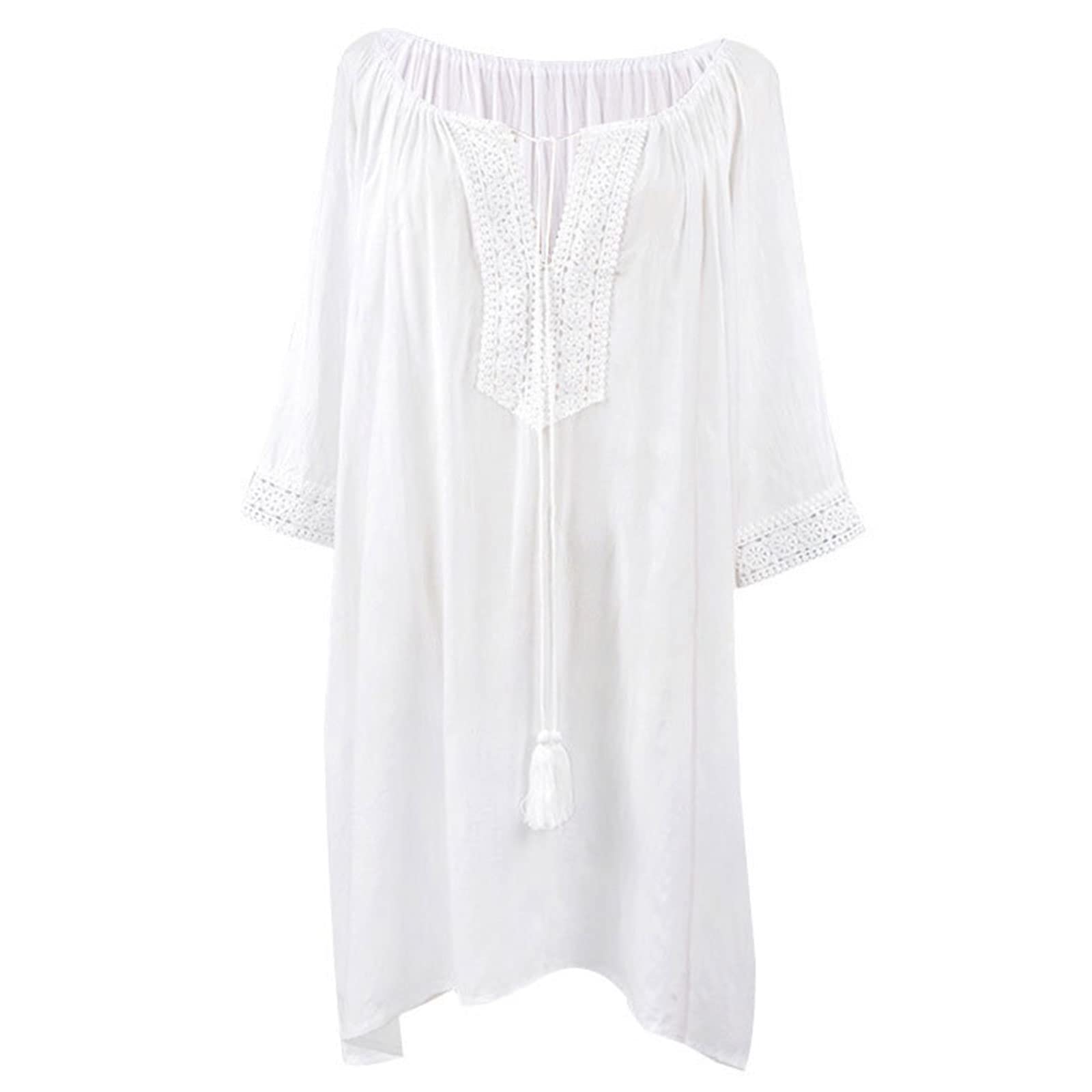 Paopaoldm Vestido largo de caftanes de manga larga para mujer, vestido largo de gran tamaño, cómodo, para amantes de las niñas, regalo suelto, traje de baño de playa, kimono largo, caftanes