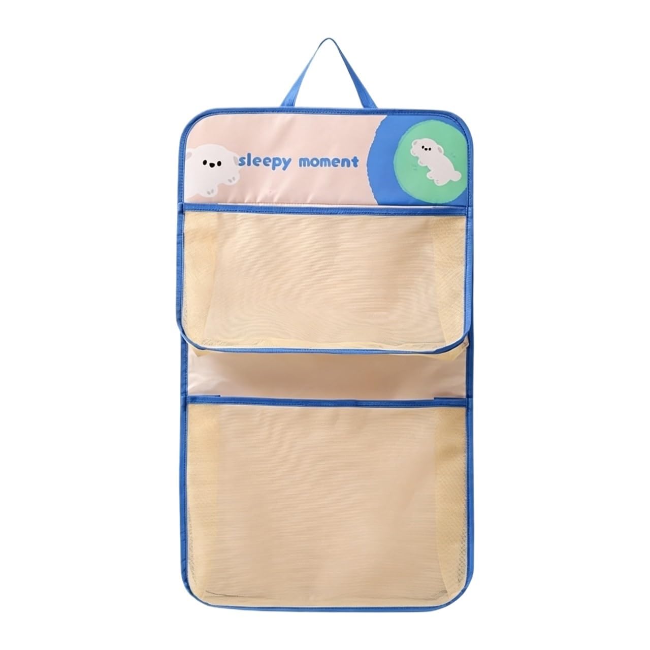 Cfcmztzped Double-Decker B Hanging Storage Rack & Mesh Bags For Closet Door Organization