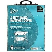 2 seater Hammock Cover - Reversible Green & Black, Full weather protection easy to fit & remove garden furniture covers, UK designed,
