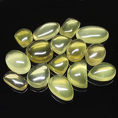 Quartz citron pierre naturelle cabochon en vrac pour fabrication bijoux lot 15