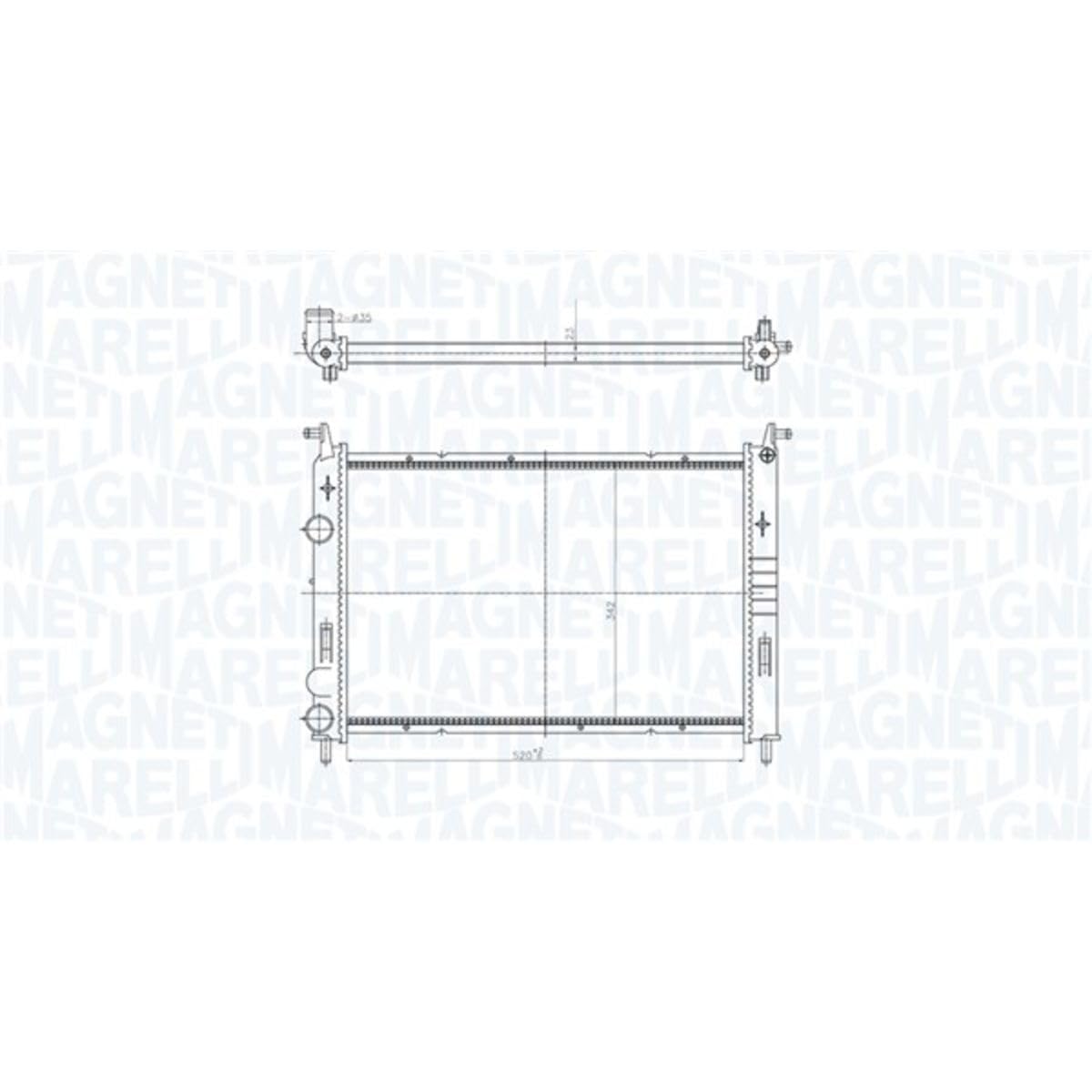 MAGNETI MARELLI Radiatore, Raffreddamento motore 350213196400