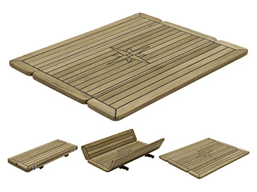 Preisvergleich Produktbild Teak-Tischplatte Wing 34 / 68x60cm