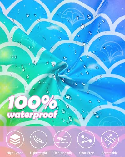 Image of OlyPegic Kids Rain Poncho with Hooded Reusable Waterproof Lightweight Ponchos Kids Boy Girl Raincoat Outwear