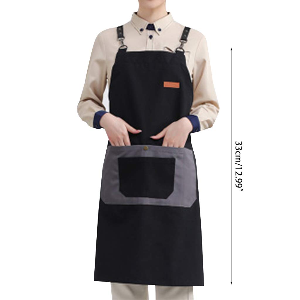 Delantales de trabajo, Delantal de lona con bolsillo for chef, for cocina, restaurante, hombre y mujer, for cocinar, barbacoa, hornear, ropa trabajo artística