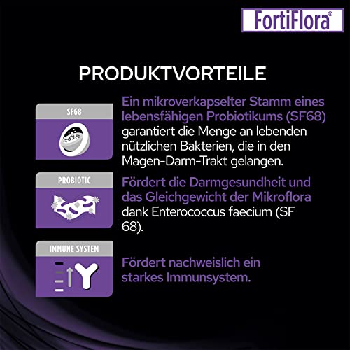 PURINA Pro Plan FortiFlora | 30 x 1 g | Ergänzungsfuttermittel für ausgewachsene Katzen und Kätzchen | Kann dabei hilfreich sein die Gesundheit des Darms zu unterstützen