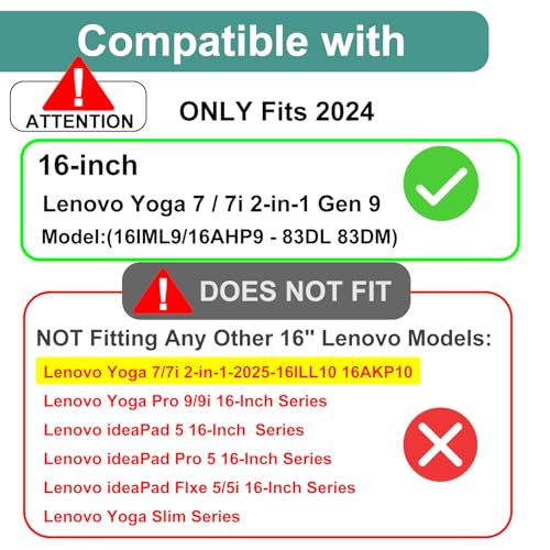 KEANBOLL 3-Pack Designed for 2024 Lenovo Yoga 7i 2-in-1 16" Touchscreen Screen Protector (16IML9 7-16AHP9 83DL 83DM), Anti Glare and Anti Fingerprint (Matte) Shield - Thumbnail 2