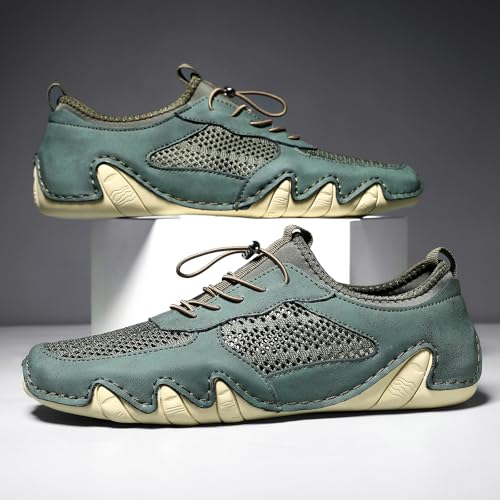 Image of Driving Shoes for Men Breathable Mesh Men's Casual Shoes Slip On Fashion Comfortable Handmade