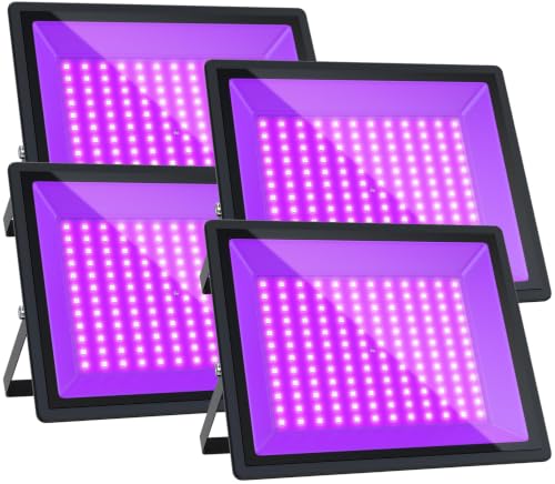 Image of UV Blacklight 150W 395nm 4-Pack for Halloween &Party