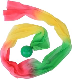 OUKENS Bola De Seda, Alargar La Cinta De Hilo Colorido Ejercicio Tai Chi Bola De Seda De Fuerza Suave, Suministros De Rendimiento, Longitud De Seda Aproximadamente 150 Cm/59,06 Pulgadas(Bola Verde)