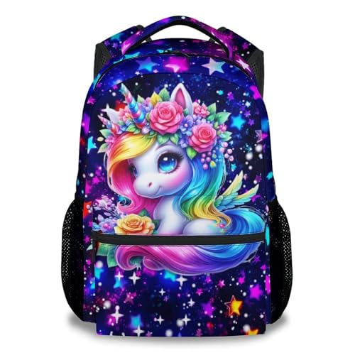 COZYAURA Kids Backpack for Girls 17 Inch Unicorn School Bag - Large Capacity Toddler Bookbag for Elementary Kindergarten Classroom & Travel