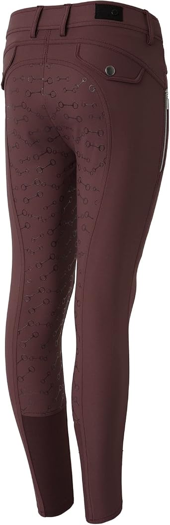 HORZE Andrea Kids High Waist Silicone Full Seat Breeches with Bit Print