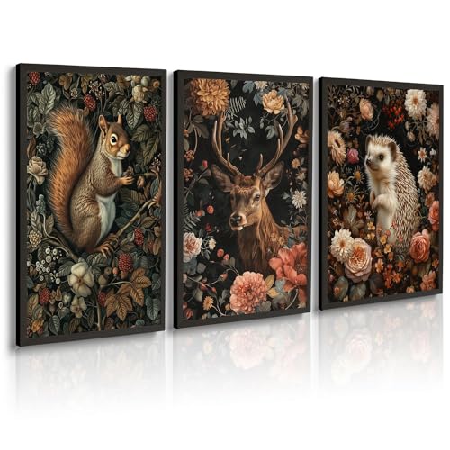 William Morris Wall Art Deer Squirrel Painting Prints Large Gothic