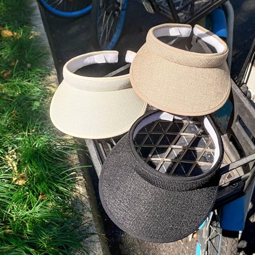 Image of 3 Pieces Clip On Visors Women Men Visor Sun Hats Hat Outdoor Sports Golf Beach Travel Tennis Cap