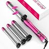 3-in-1 Curling Iron Automatic Negative Ion 360  Rotating 9/25/32 mm Automatic Hair Curler Automatic Curling Iron for Long Medium Length Hair with LCD Display 160-220 C
