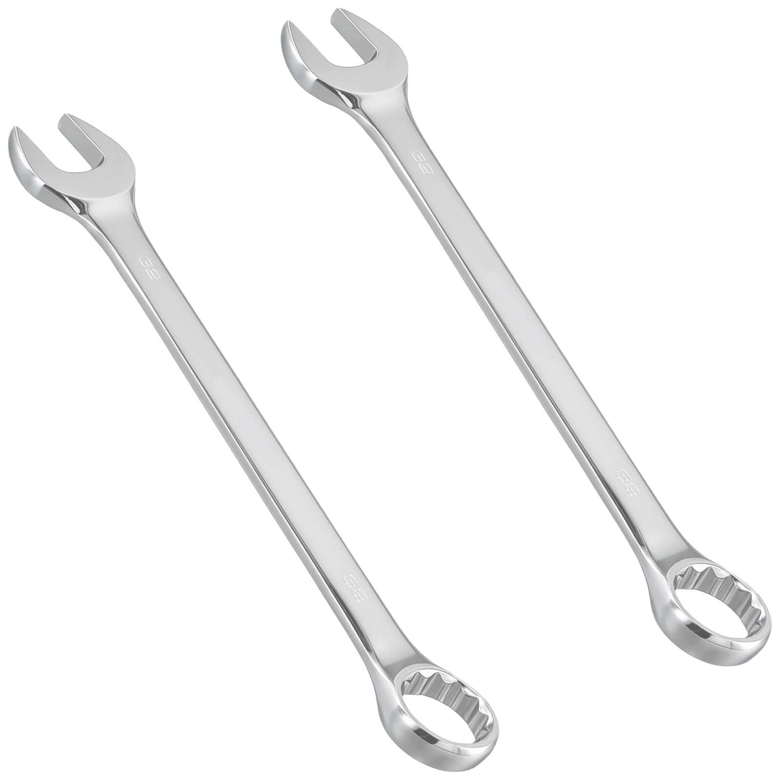 SOUJAP 2 PCS Combination Ratchet Spanner, 32mm, Silver, 359mm Long