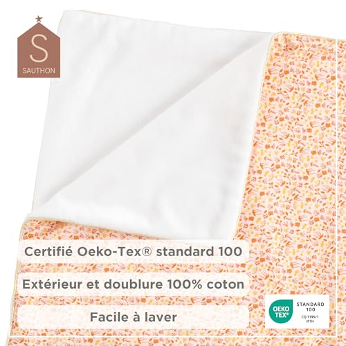 Couverture bébé en coton blanc Sauthon hypoallergénique et douce