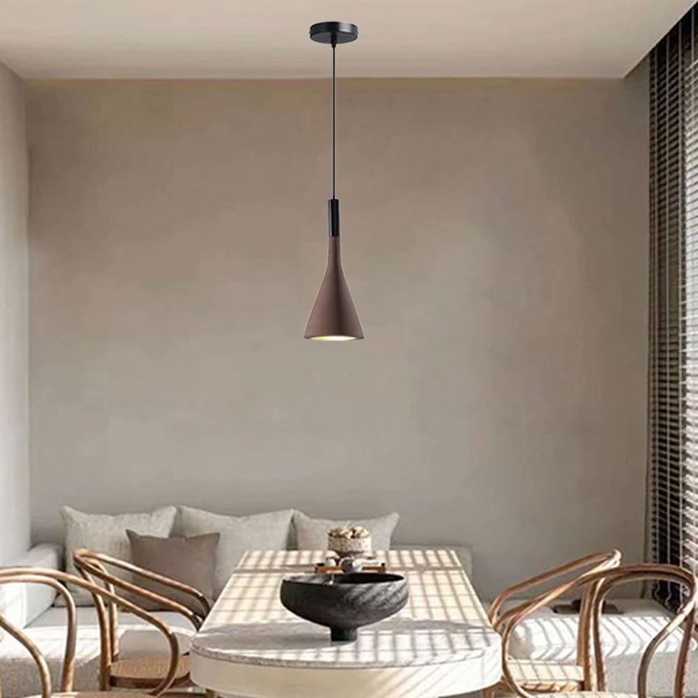Paralume per lampada a sospensione in cemento colorato, lampada a sospensione in stile moderno creativo, lampadario a testa singola a vite E27, apparecchi di illuminazione per la decorazione de