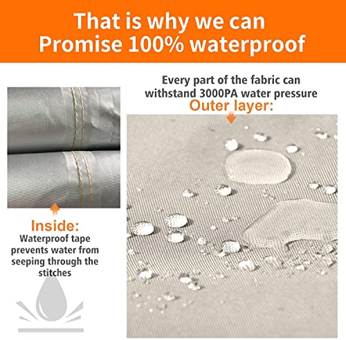 Bâche de protection Oxford 420D étanche pour table de jardin - 6