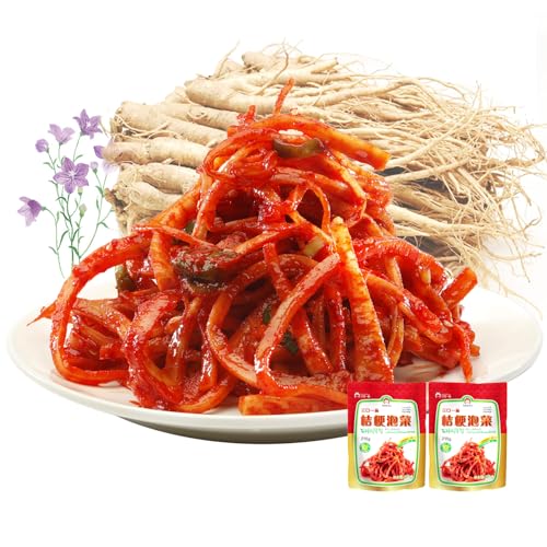 【三口一品】キキョウ キムチ 215g 【秘伝ヤンニョム 無添加 発酵 本場の味 乳酸菌】 植物繊維豊富 ごぼうのような食感 桔梗 ご飯がすすむ 焼肉 おつまみ キムチ 爽やか 美味しい 漬物 伝統 冷蔵便 贈り物 ギフト 母の日(2袋)