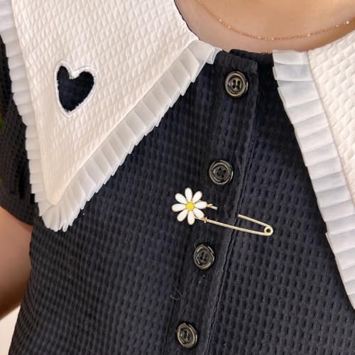 Image of 15PCS Pearl Brooch Safety Pins, Pant Waist Tightener Sharp Pins for Sweater Shawl Collar Dress Cardigan Shirt Jeans Clothes Accessories Decoration for Women