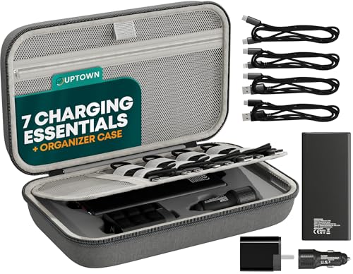 Uptown 7- Piece Travel Charging Tech Bundle – 10,000mAh Portable
