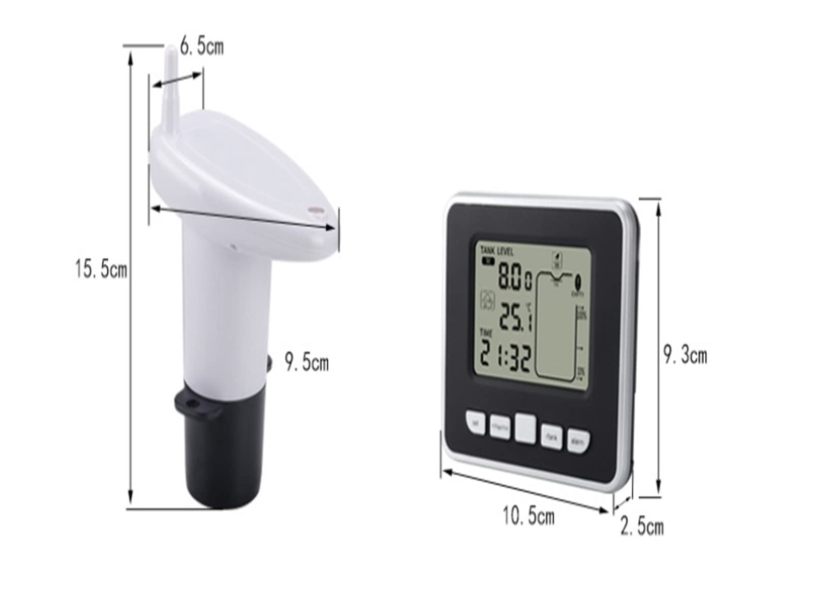 Transmisor de Sensor inalámbrico Medidor de Nivel de Agua Interior Tanque de Agua multifunción ultrasónico Medidor de Nivel de Profundidad de líquido